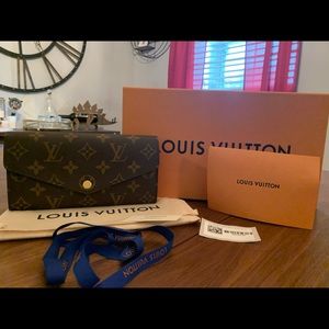 SOLD Authentic Louis Vuitton Sarah wallet mono/red